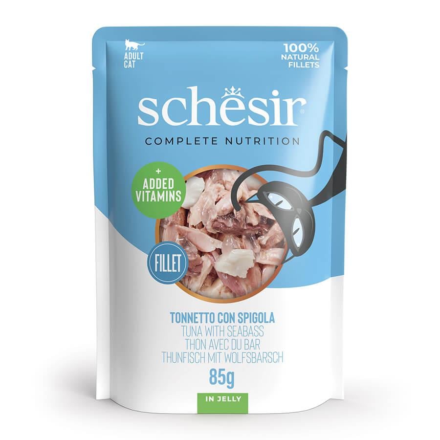 Schesir Jelly Ton Balıklı ve Levrekli Pouch Kedi Konservesi 85 Gr