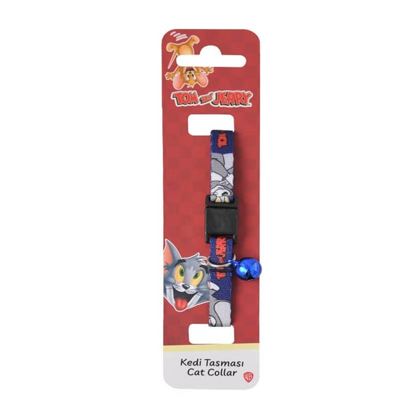 Tom and Jerry Zilli Kedi Tasması 20-30 Cm Lacivert