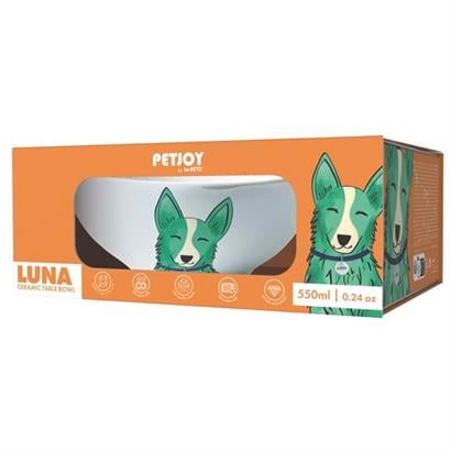 M-Pets Luna Seramik Mama Kabı 550 ml Şık ve Dayanıklı Kedi Köpek