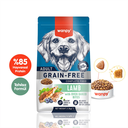 Wanpy Tahılsız Kuzulu Yetişkin Köpek Maması 1,5 kg