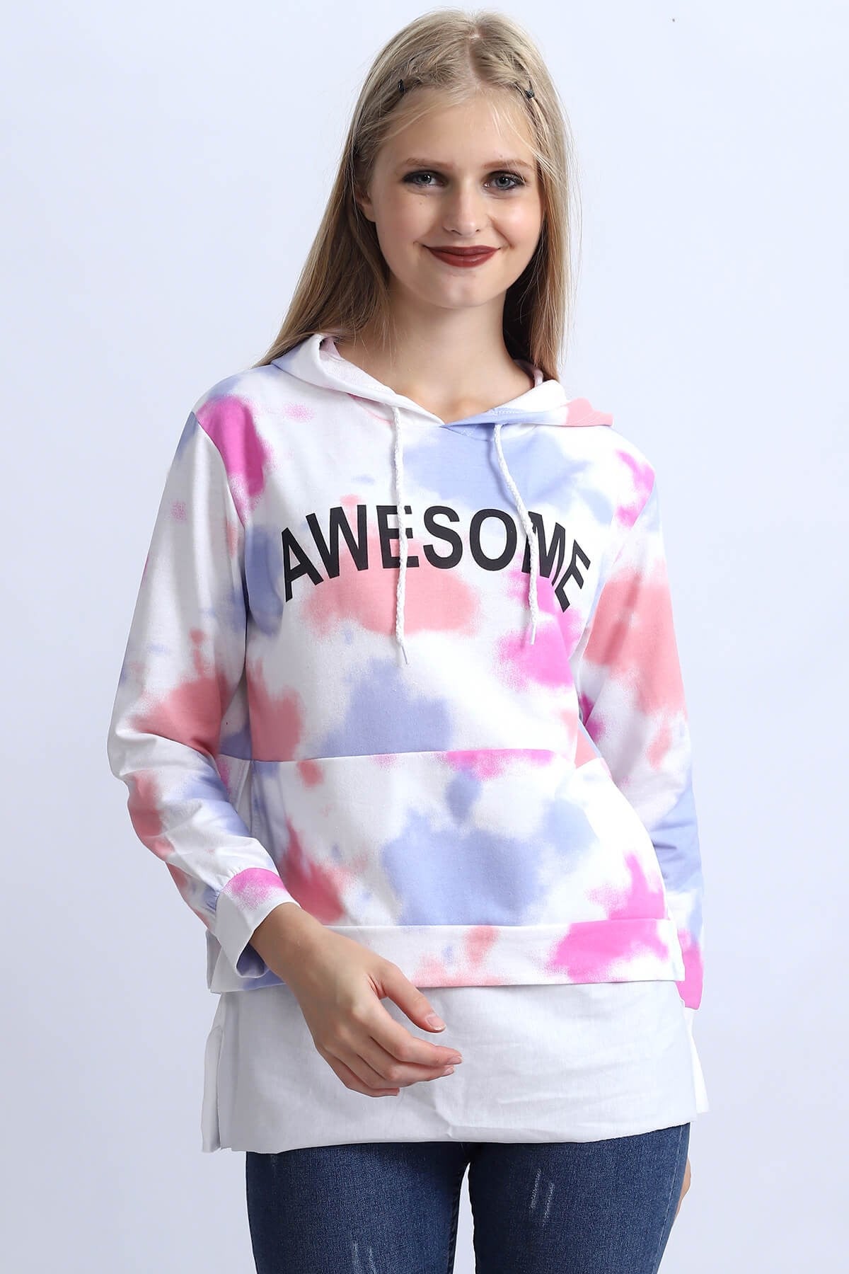 Batik Desen Kadın Sweatshirt