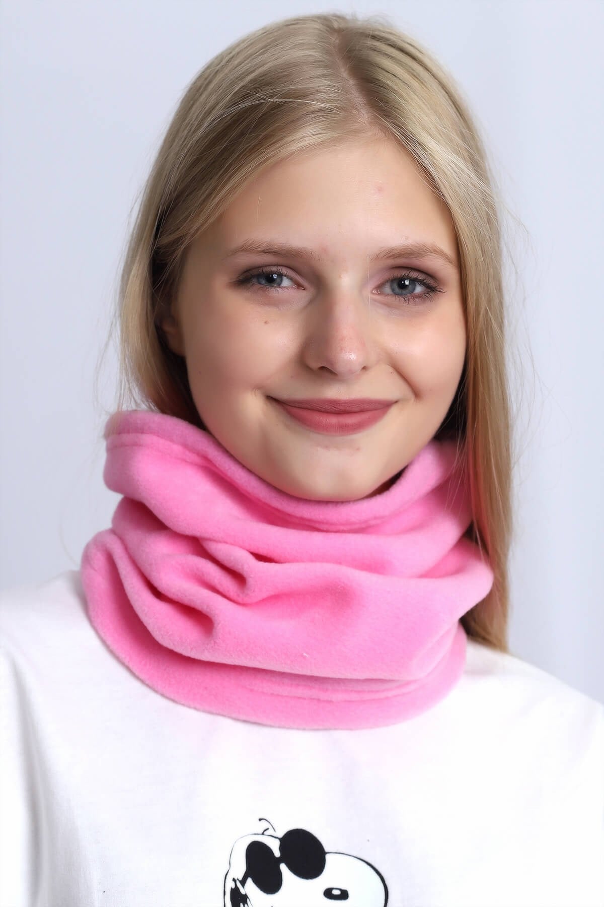 Pembe Polar Boyunluk Kadın Bere