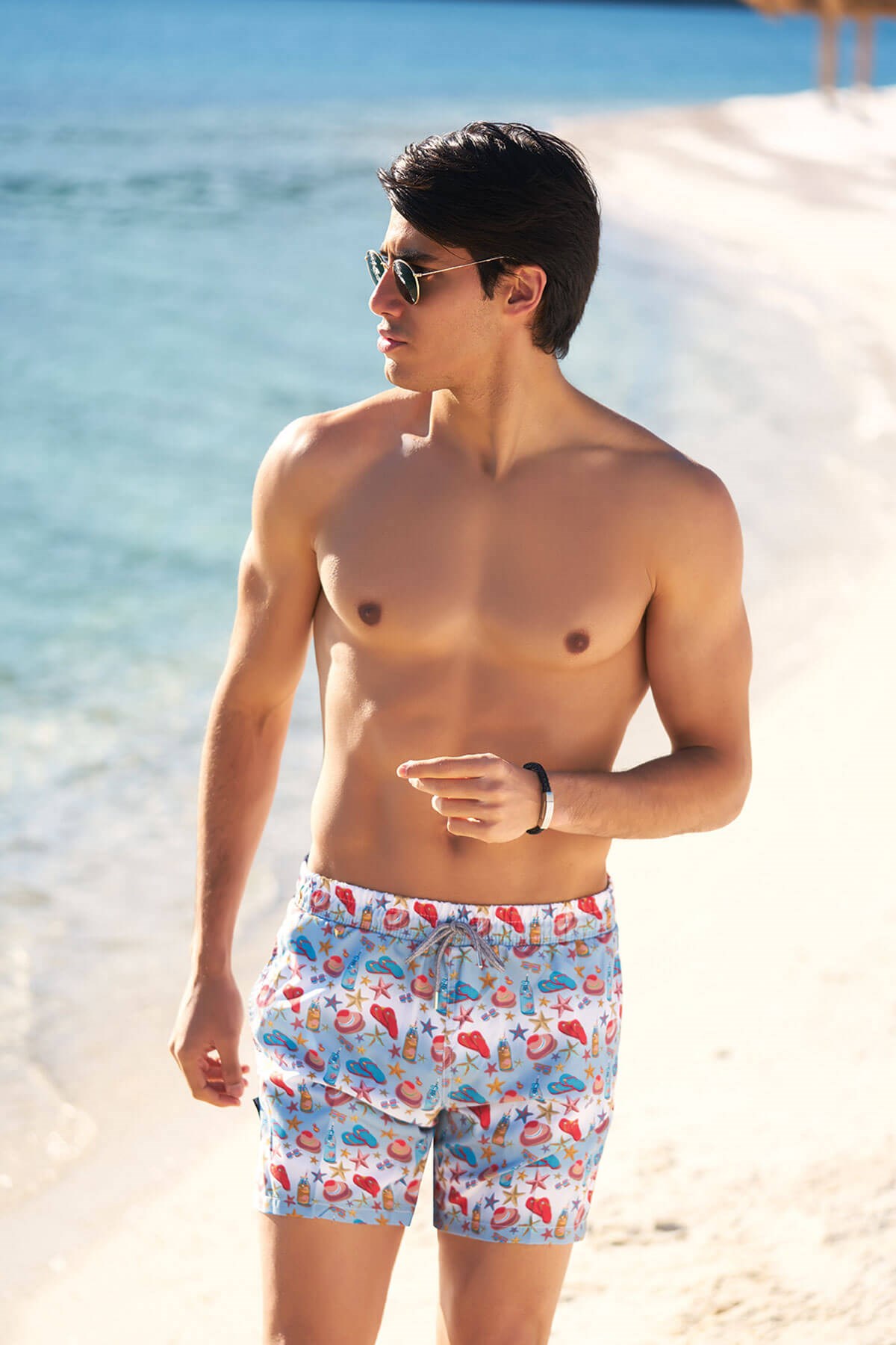 Premium Dijital Baskı Erkek Deniz Şortu