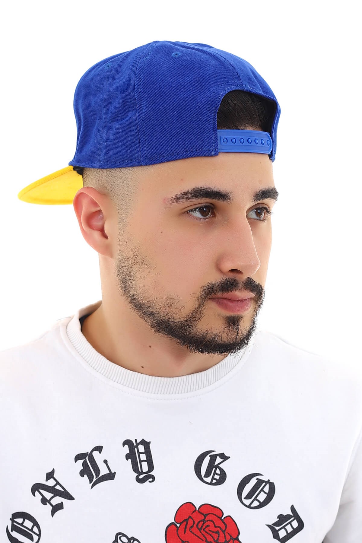 Sarı Mavi Hiphop Şapka Kep