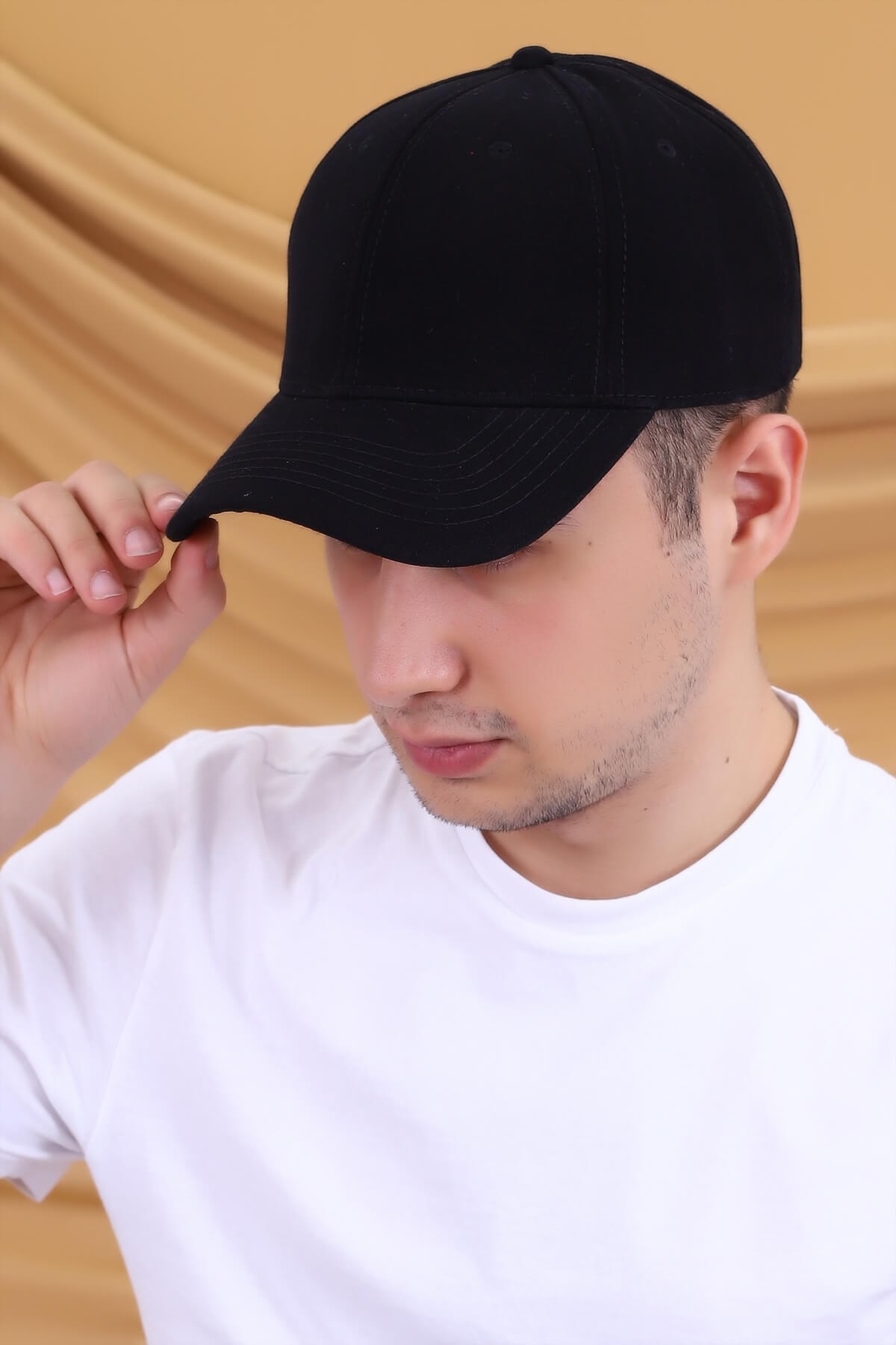 Siyah Düz Unisex Basic Şapka