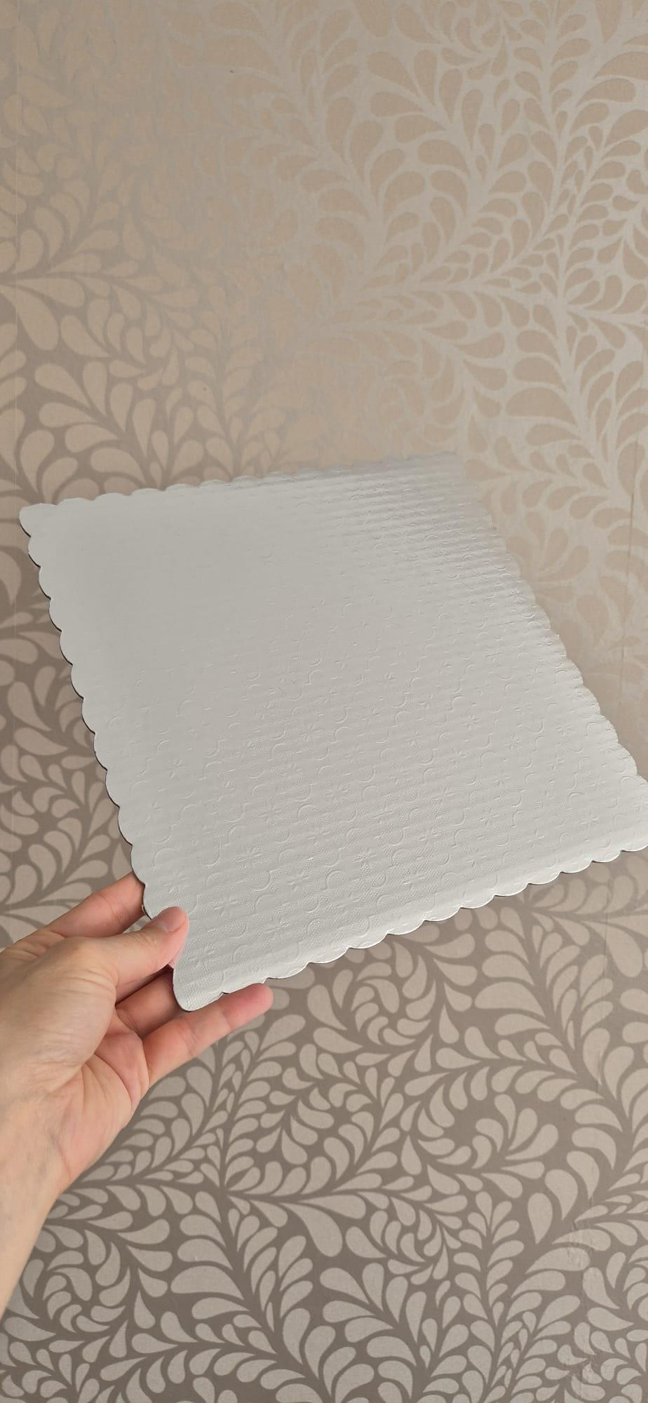 3 adet 26x26cm Kare Pasta Altlık Gümüş
