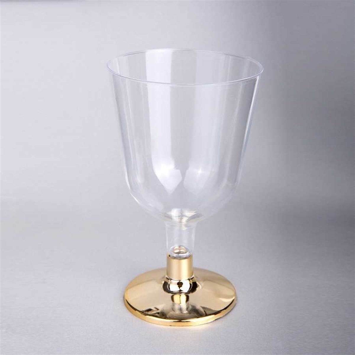 Ayaklı Plastik Kadeh Gold 150 CC 6 'lı