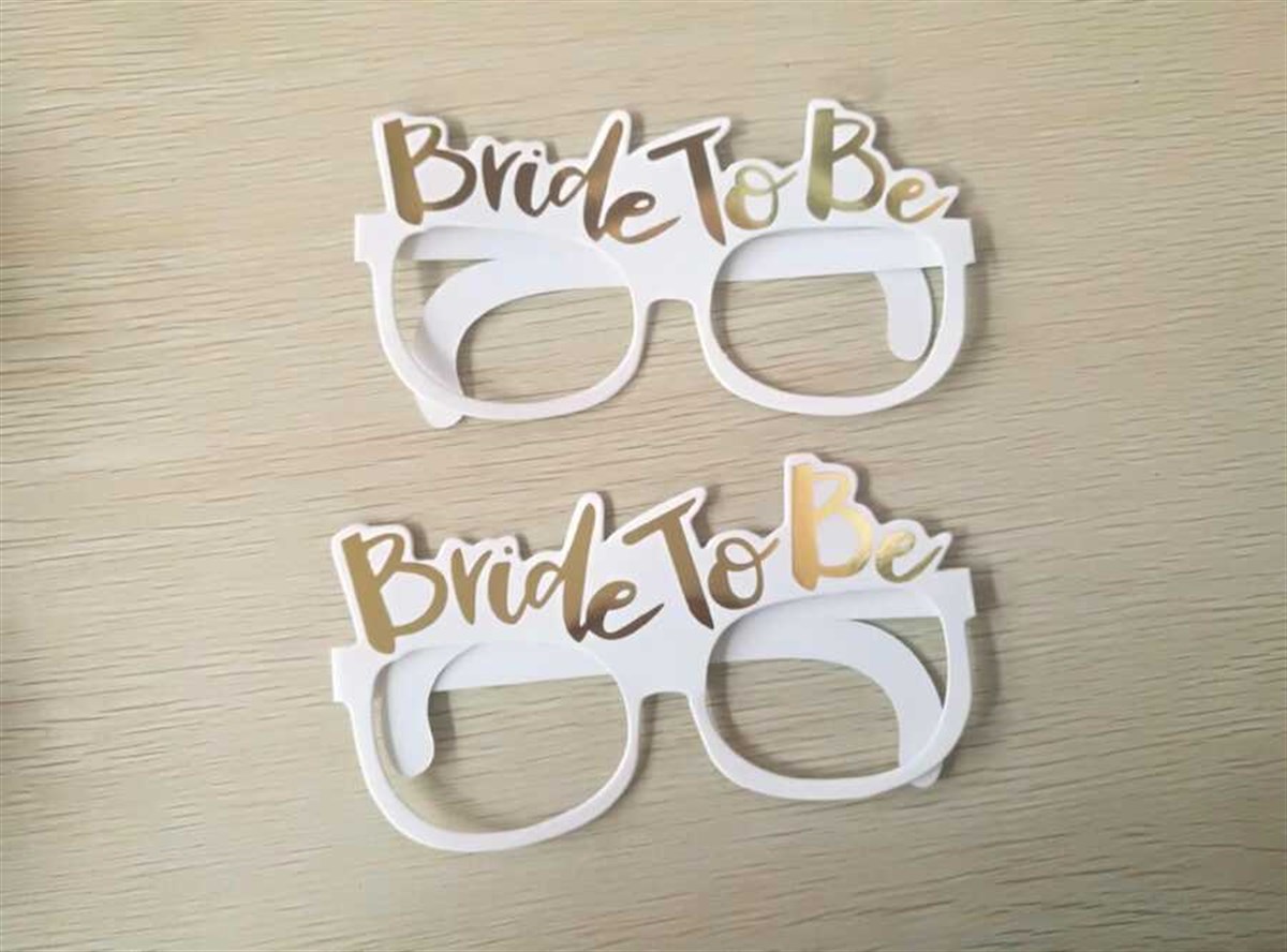 Bride To Be Gold Varak Baskılı Karton Gözlük 10' Lu