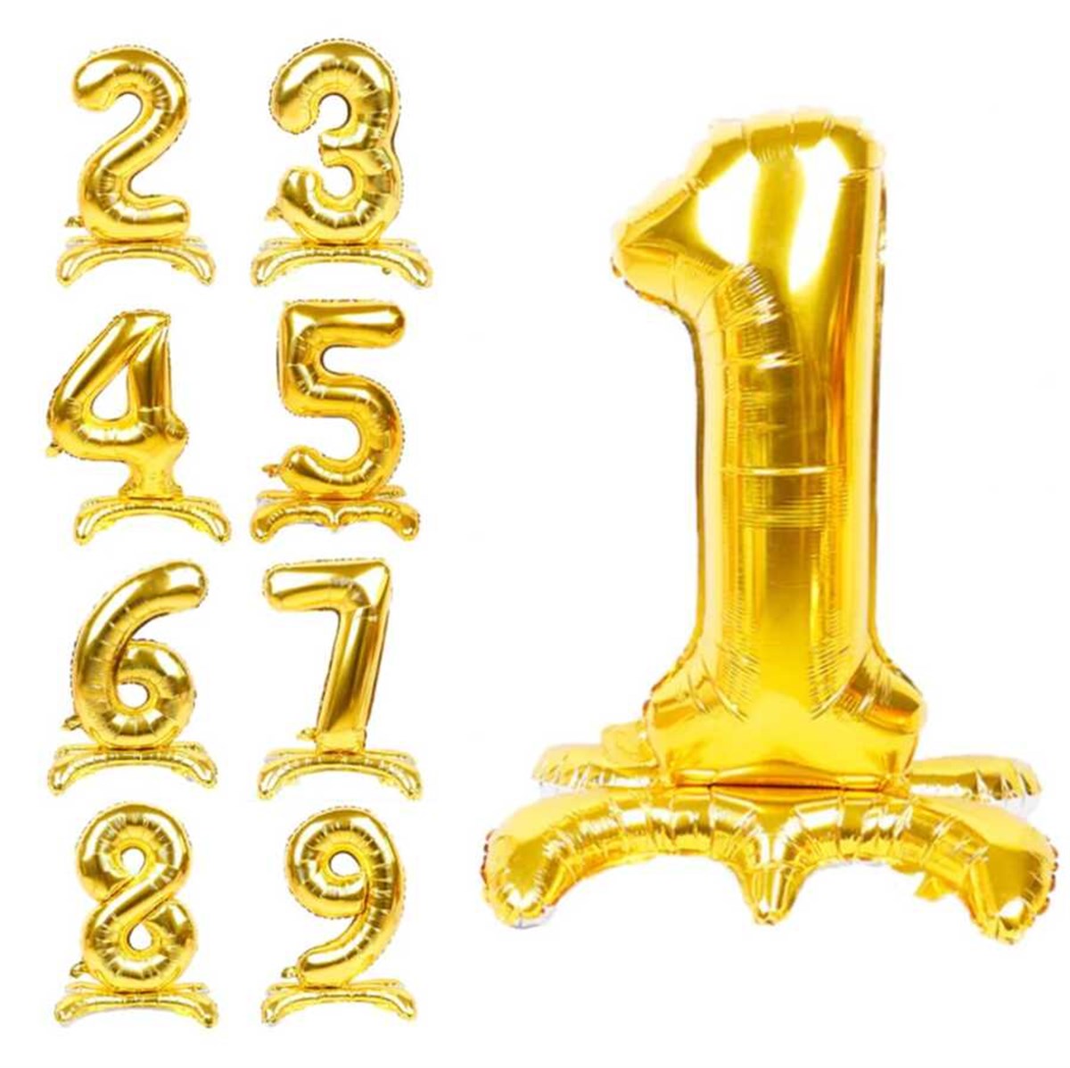 Folyo Balon Ayaklı Rakam Gold 70 cm