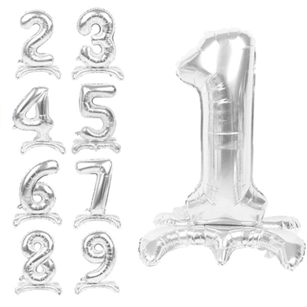 Folyo Balon Ayaklı Rakam Gümüş 70 cm