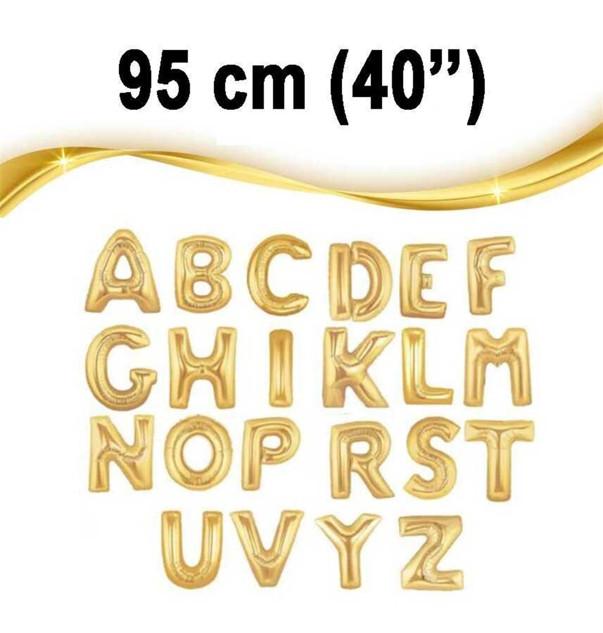 Folyo Balon Harf Gold 95 Cm