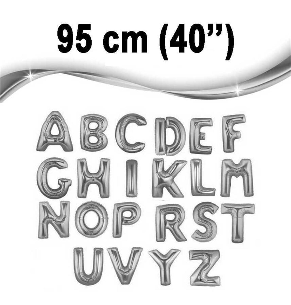 Folyo Balon Harf Gümüş 95 Cm