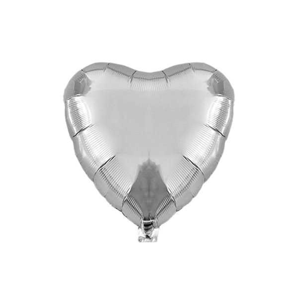 Folyo Balon Kalp Gümüş 40 Cm (18′′)