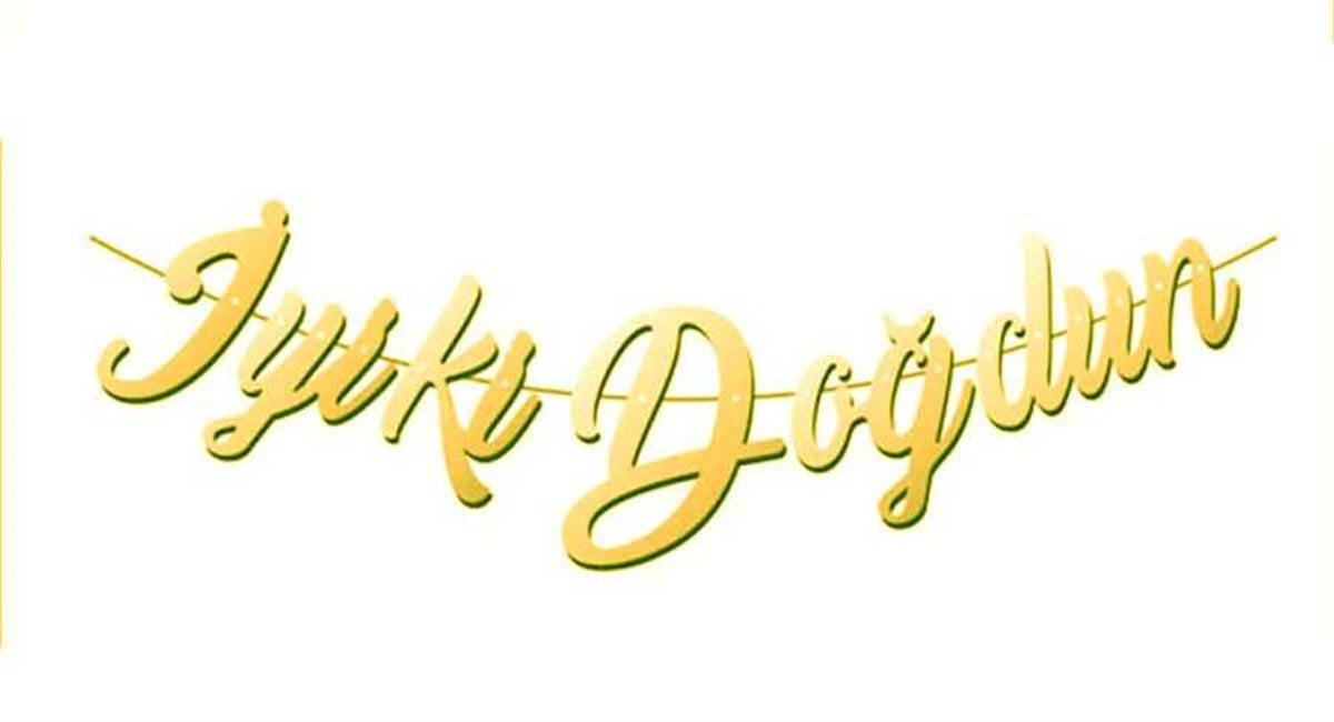 İyi Ki Doğdun Dekoratif Banner Gold