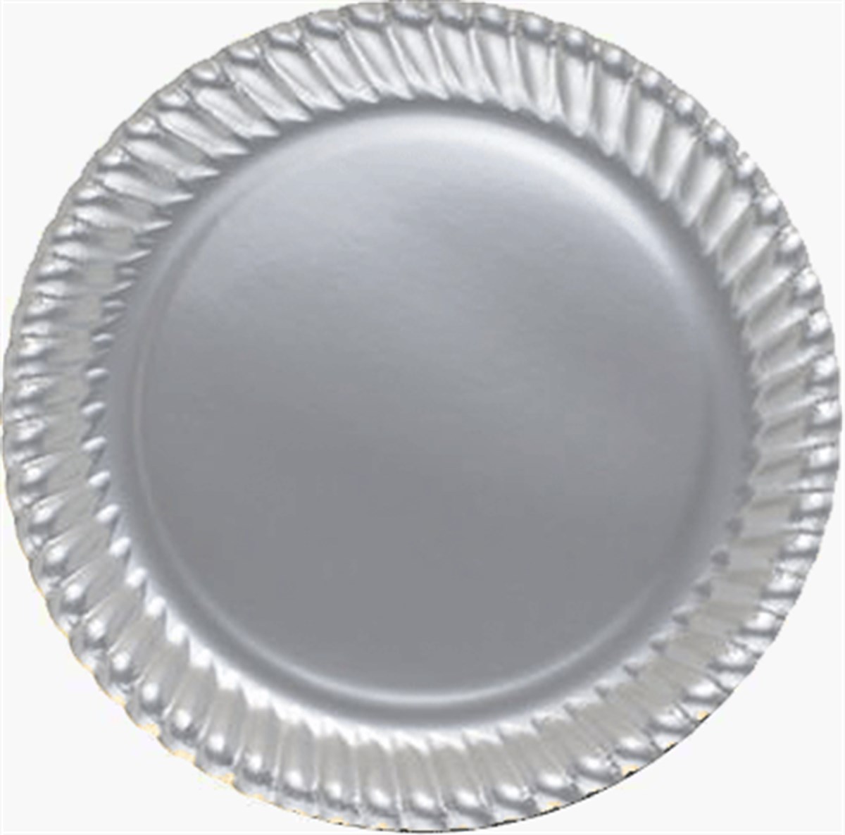 Karton Tabak Gümüş 23 Cm 8 'li