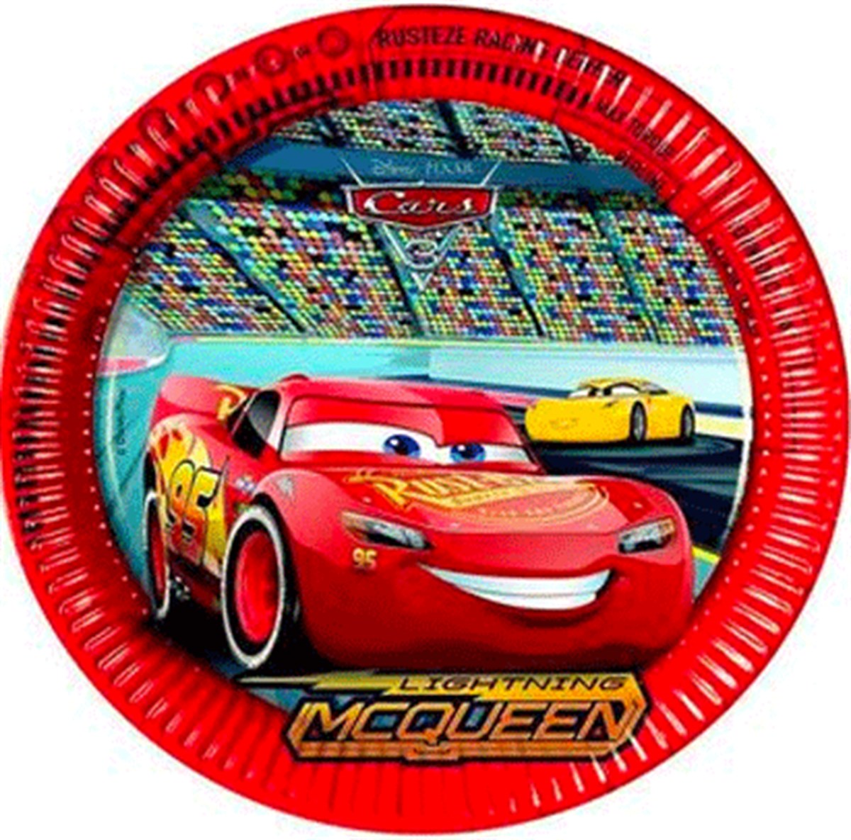 Lisanslı Cars Karton Tabak 23 Cm 8 ′li