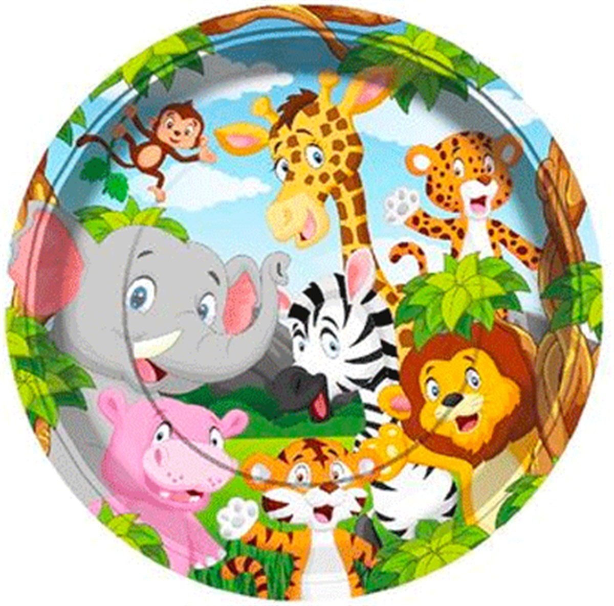 Lisanslı Safari Karton Tabak