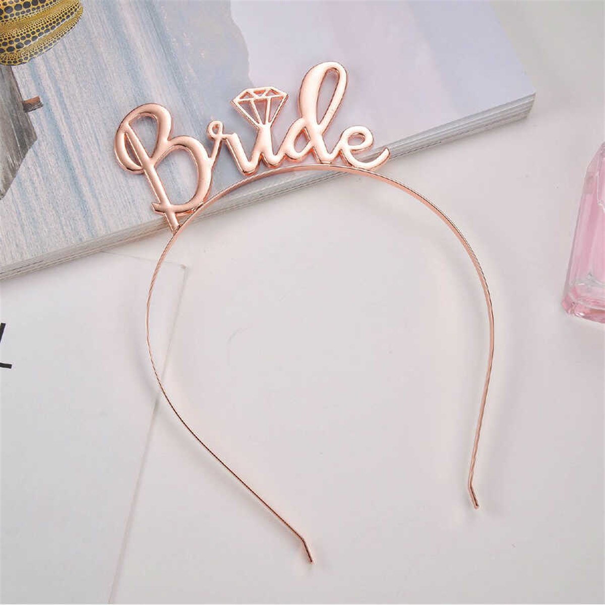 Metal Taç Bride  Rose Gold