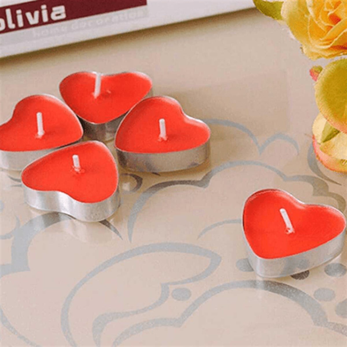 Mum Tealight Kalpli Kırmızı 50 'li