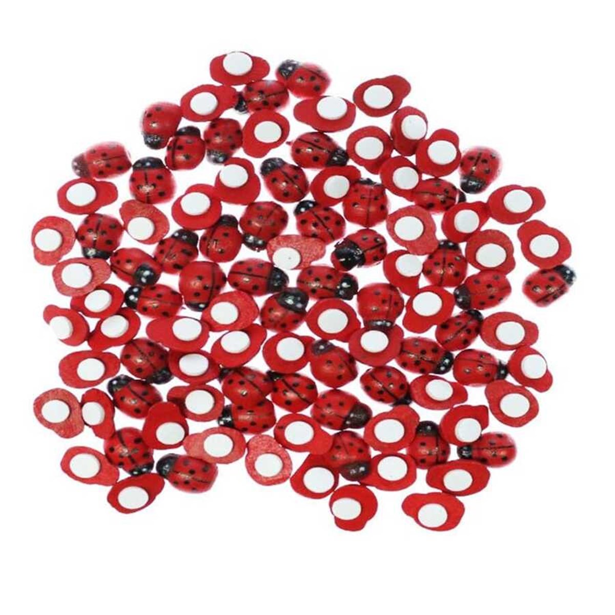 Uğur Böceği Yapışkanlı Kırmızı 50′li