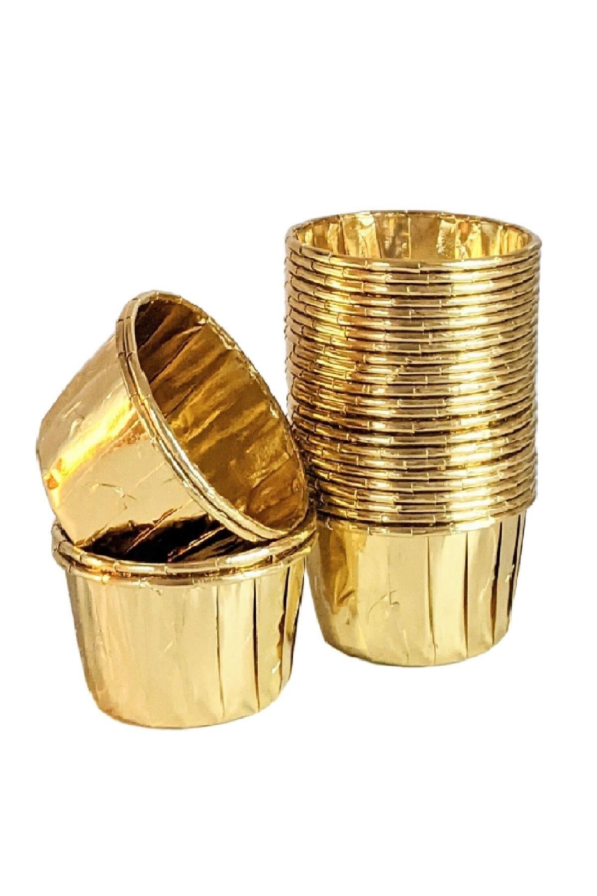 Cupcake Kalıbı Gold 16lı Büyük Boy