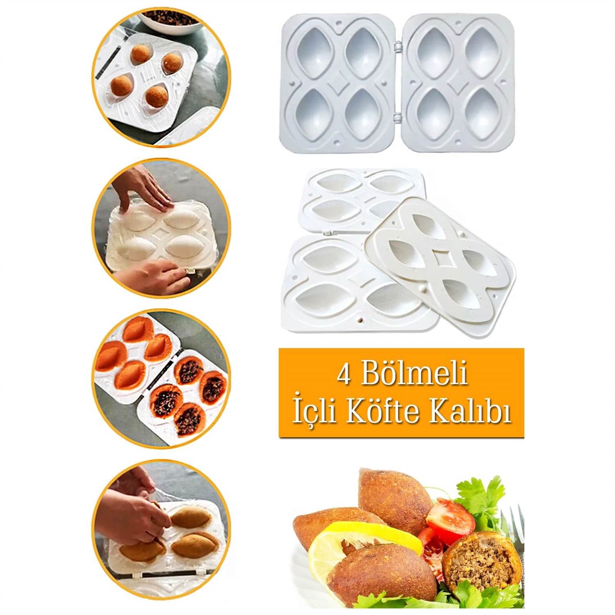 İçli Köfte Aparatı 4 Bölmeli 