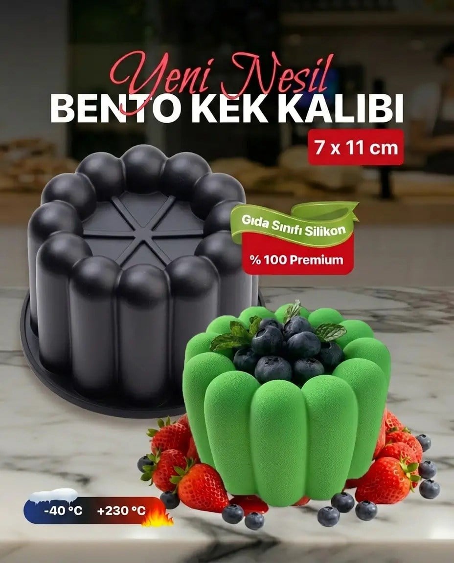 Kalp Bento Kek Sİlikon 
