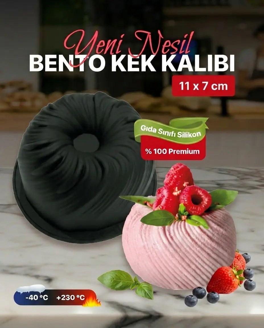 Kalp Bento Kek Sİlikon Spiral