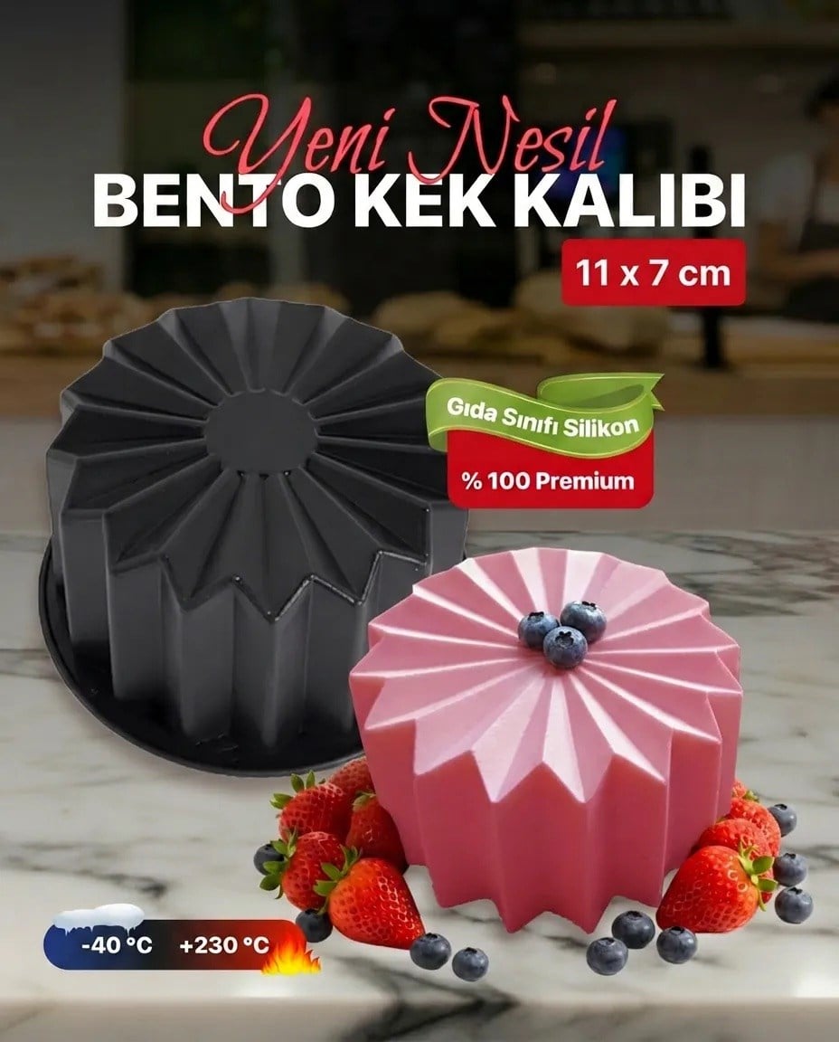 Kalp Bento Kek Sİlikon Yıldız