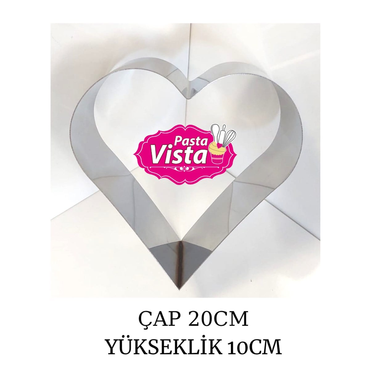 Kalp Çember Kalıp 20cm Çap Yükseklik 10cm