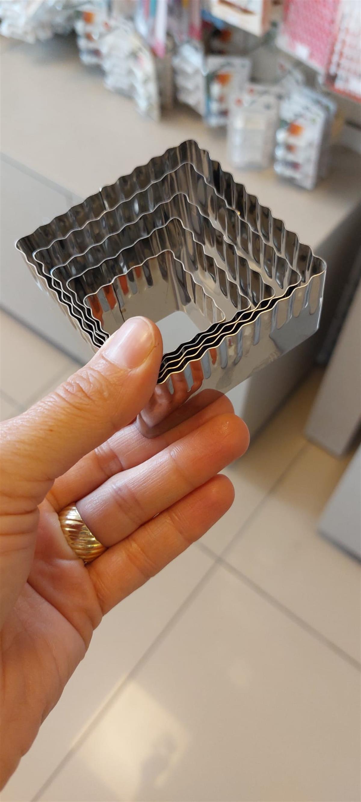 Kare Volavan Kurabiye Kalıbı 5li Metal Set