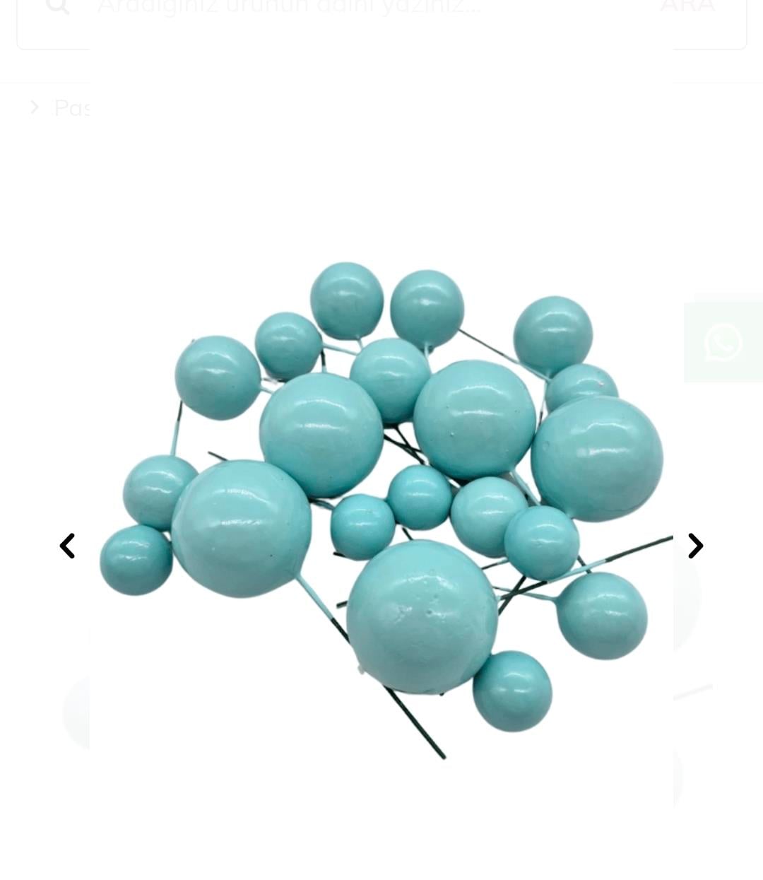 Pasta Üzeri Plastik Top Set Mavi