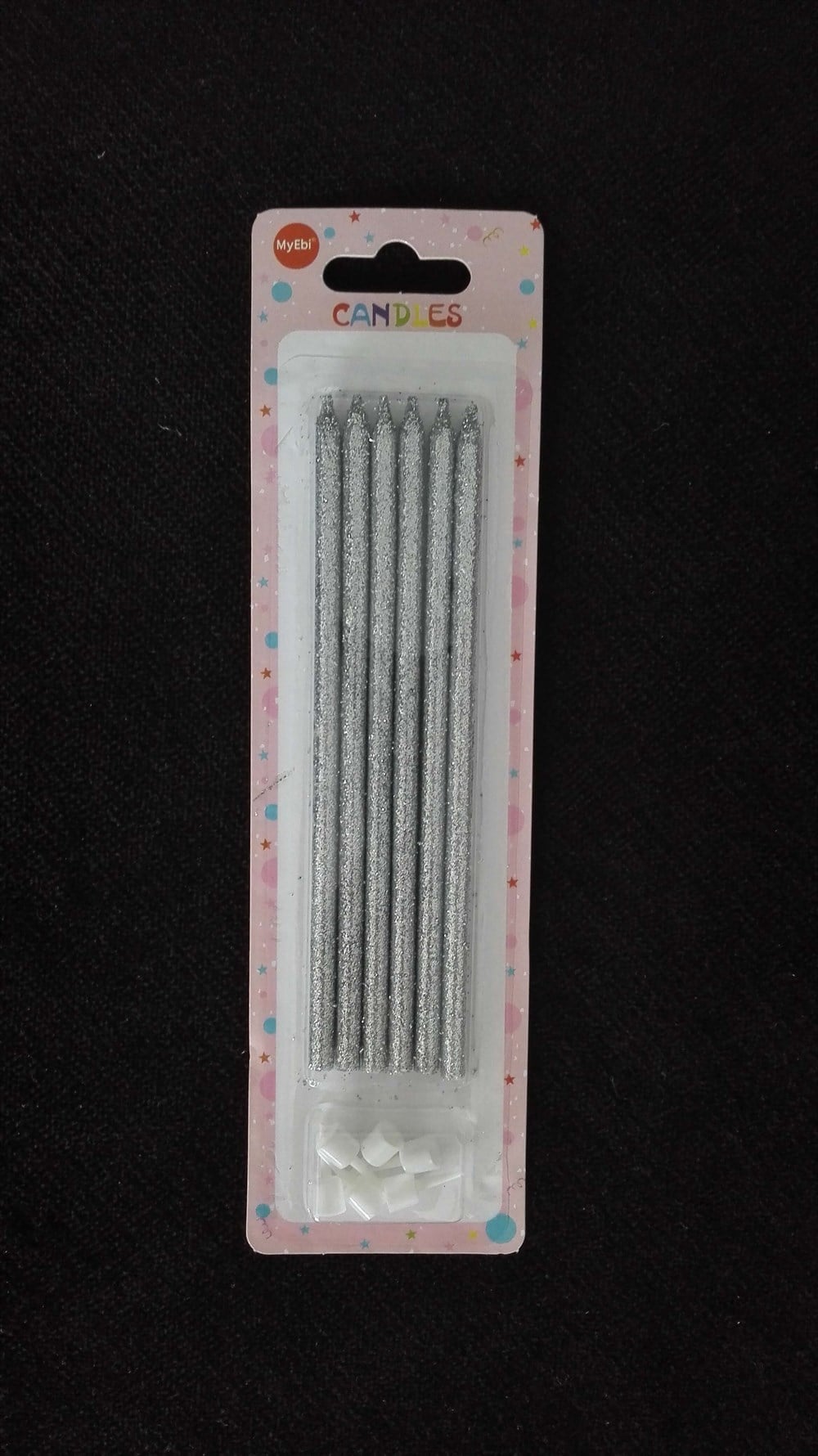 Simli Pasta Mumu -14cm Gümüş
