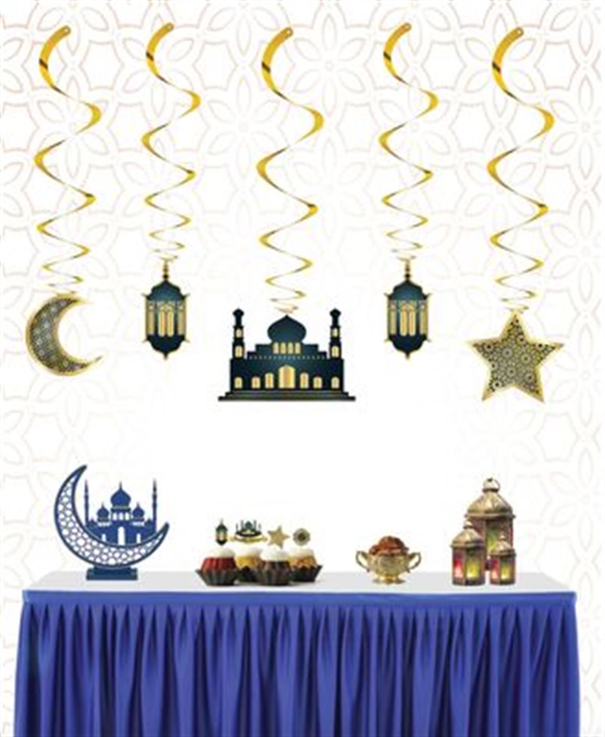 Tavan Sarkıt Süsü Helezon Ramazan Varaklı 5 li