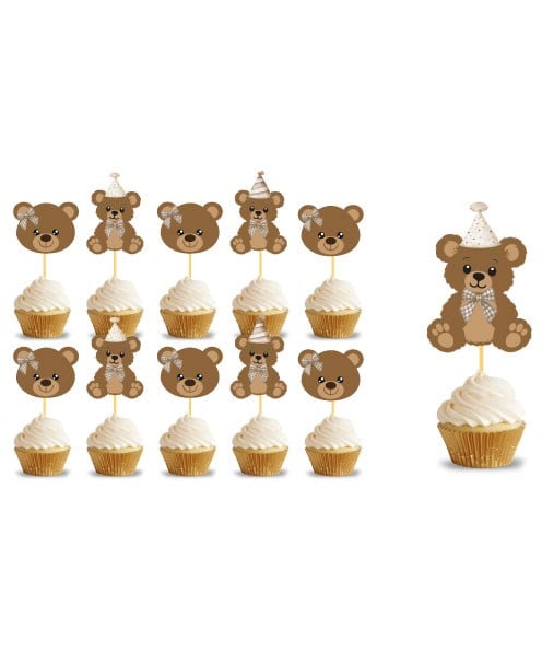 Tedy Bear Temalı Kürdan Süs 10lu