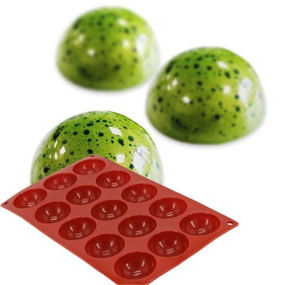 YARIM KÜRE SİLİKON KEK KALIBI 15Lİ
