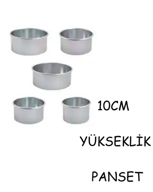 Yükseklik 10cm Pan Set 5li