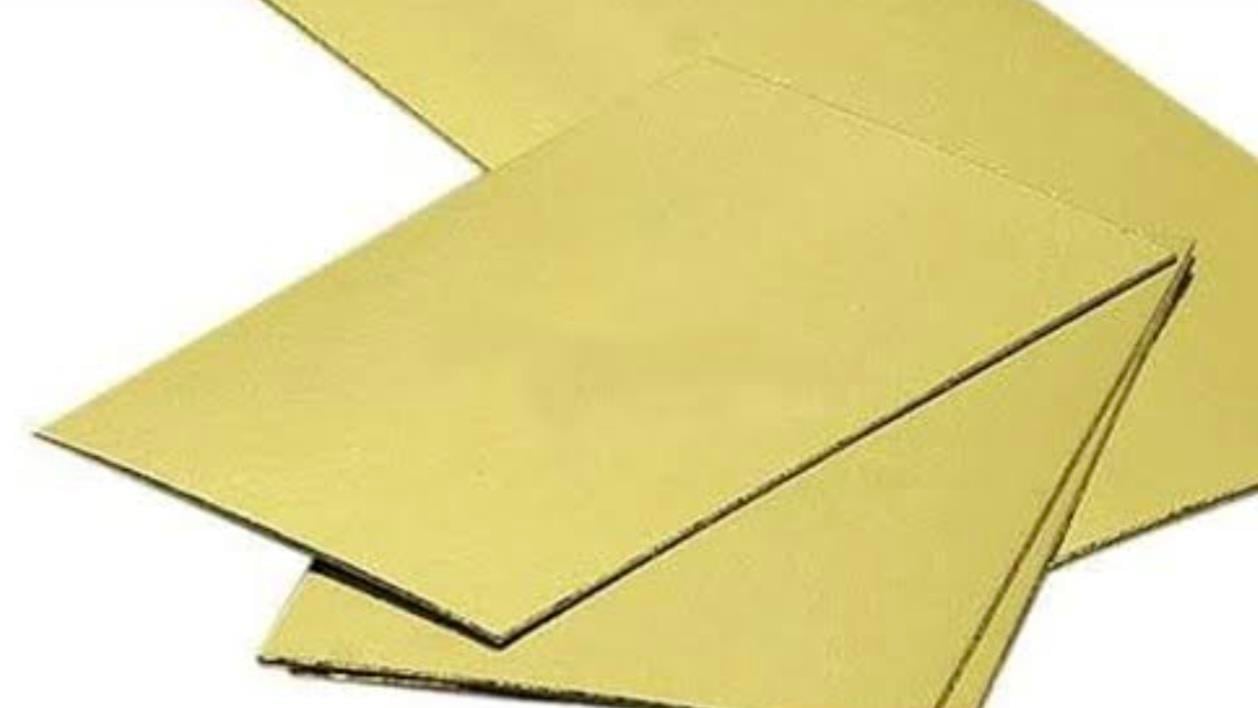10 Adet Pasta Altlık 14x7 cm Gold