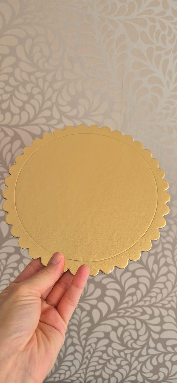 5 Adet Pasta Altlık 20cm Kalın Gold