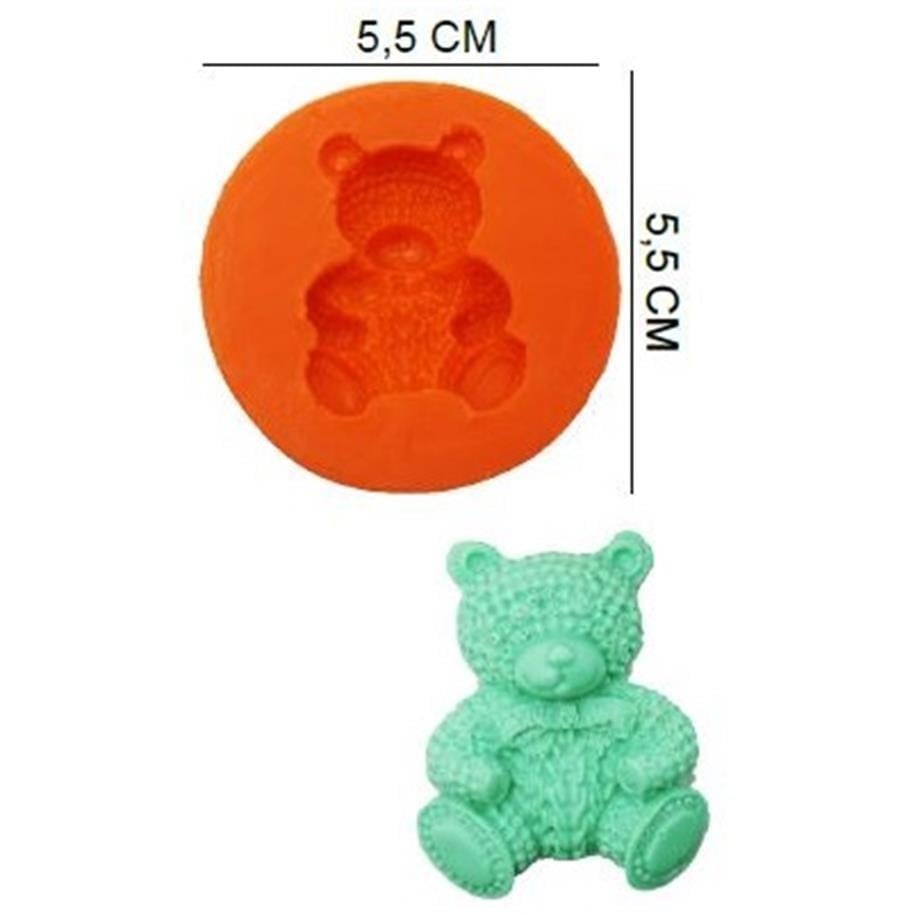 Ayıcık Kalp Tedy Silikon Kalıp 5x5 cm