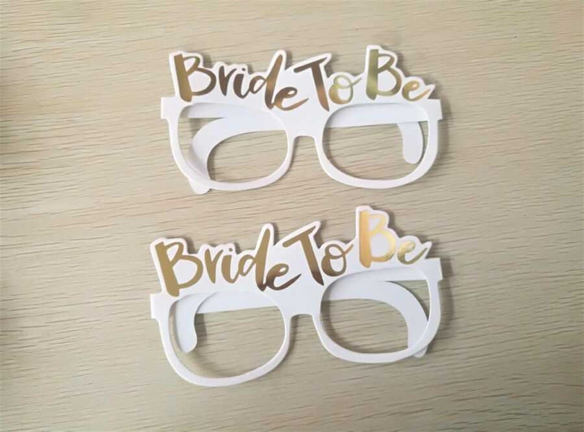 Bride To Be Gold Varak Baskılı Karton Gözlük 10' Lu