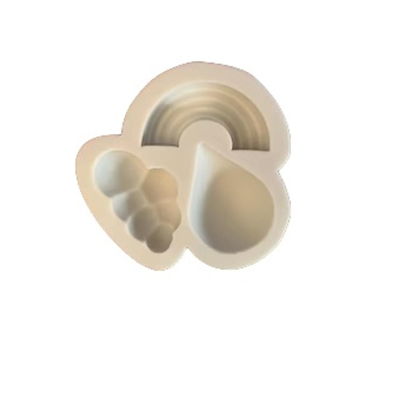 Bulut Gökkuşağı Damla Silikon Kalıp 3lü