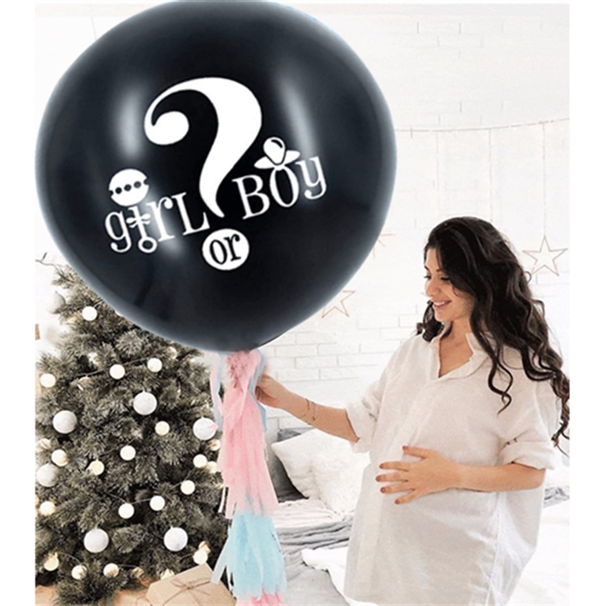 Cinsiyet Balonu Konfetili 36 İnç (90 Cm)