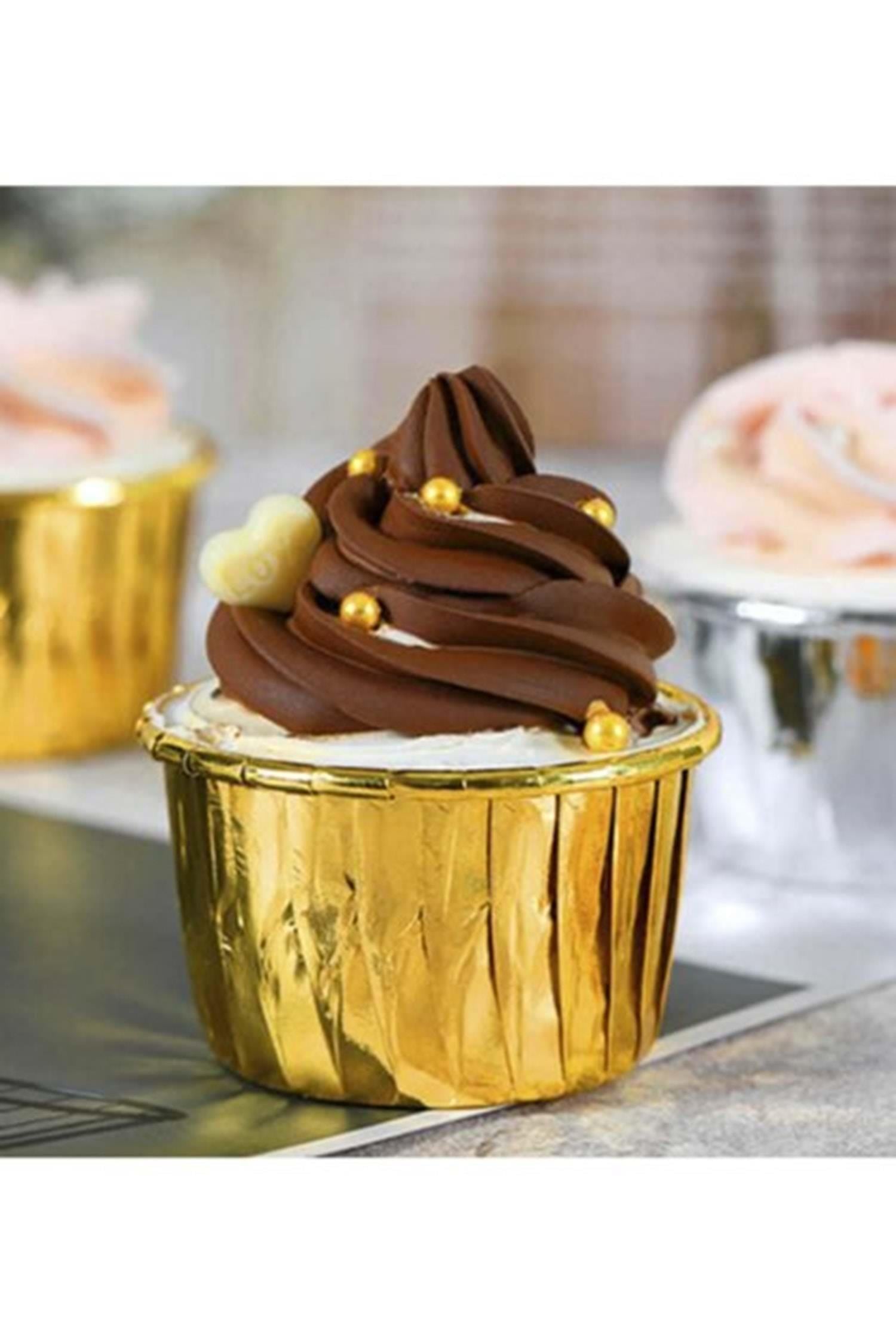 Cupcake Kalıbı Gold 24lü
