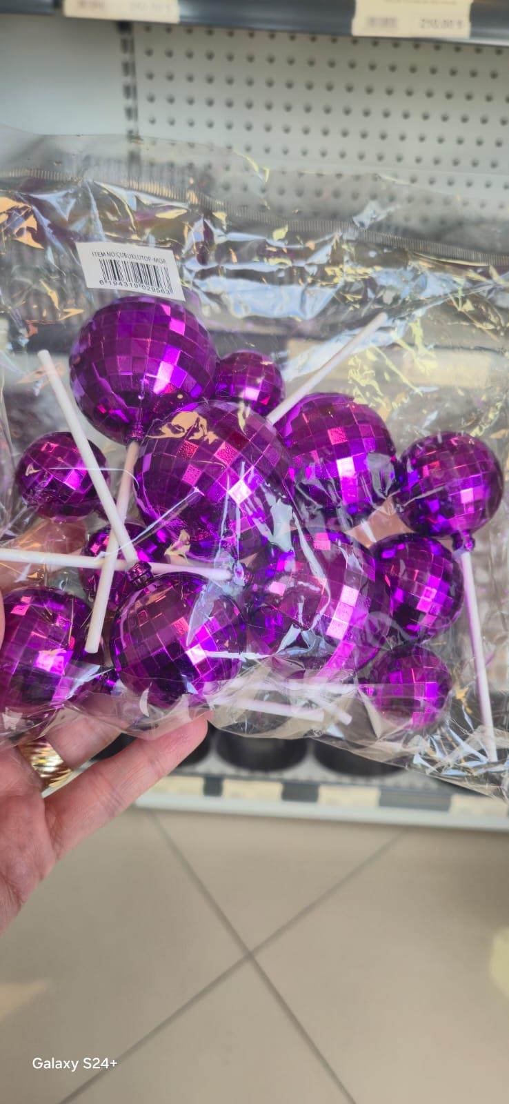 Disko Topu Mori Karışık 12 adet Çubuklu