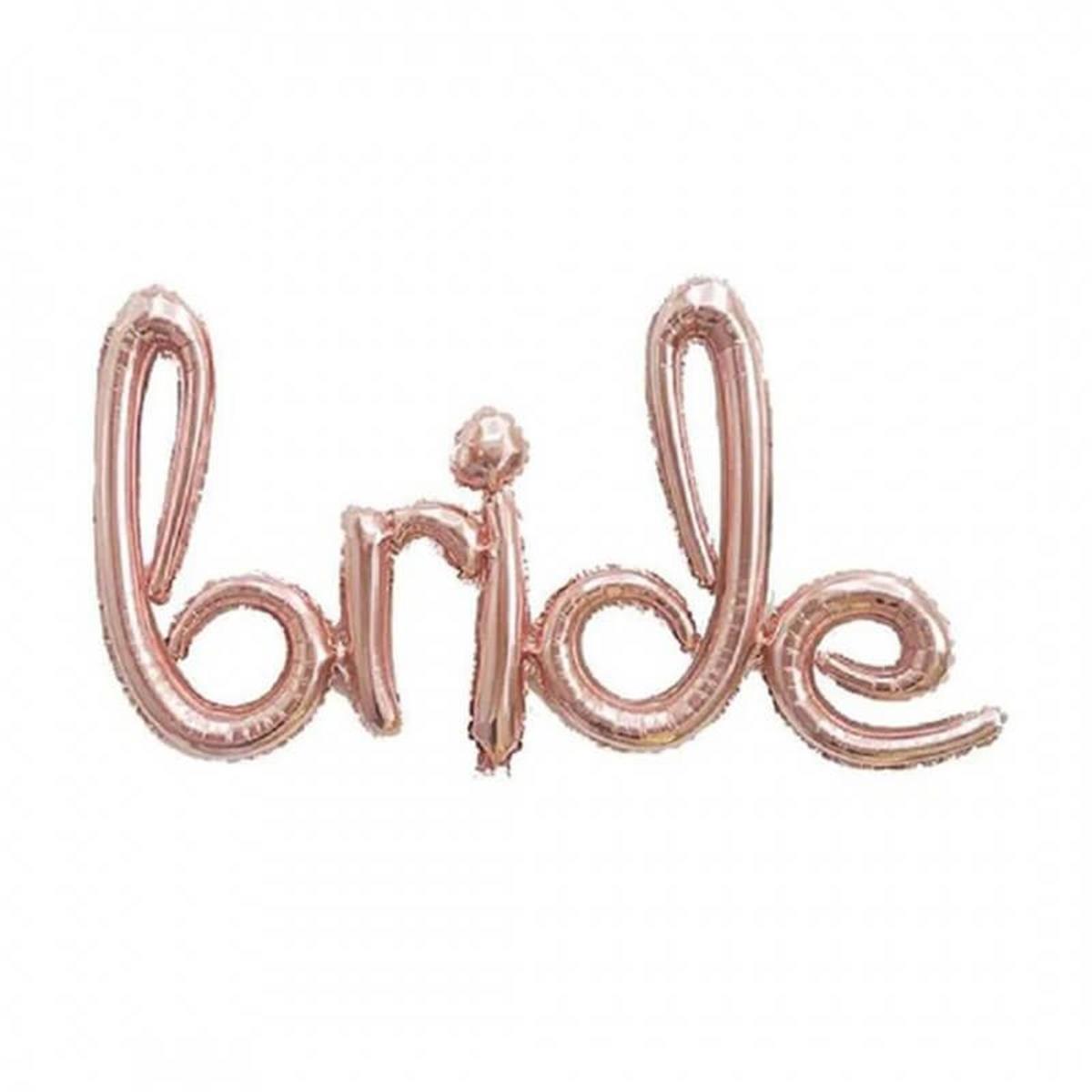 Folyo Balon Bride  El Yazısı Rose Gold