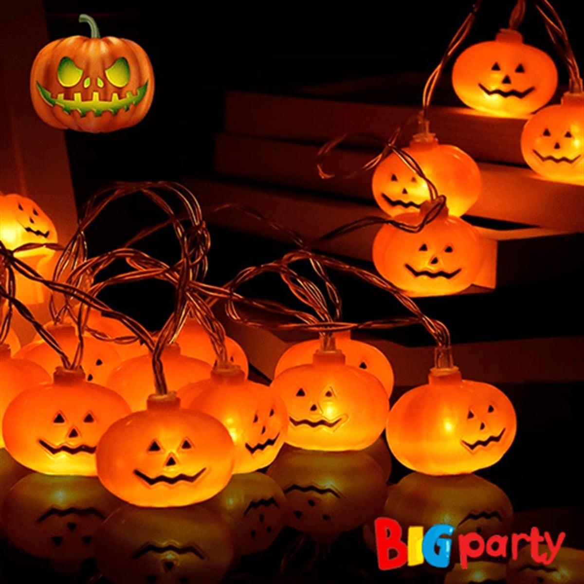 Halloween Led Işık Bal Kabağı 12 Adet