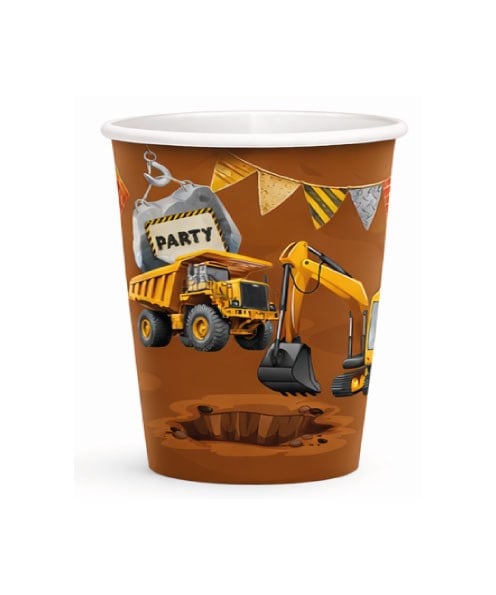 İnşaat Temalı Karton Bardak 8li