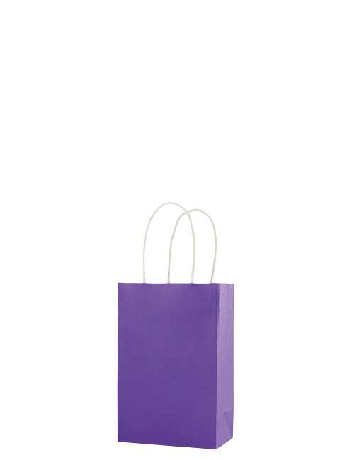 Kağıt Çanta Mini Boy 12x15x6 cm 10 Parça Mor