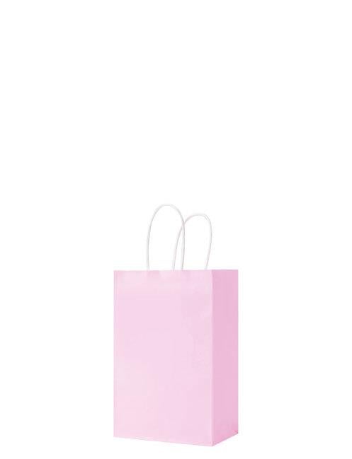 Kağıt Çanta Mini Boy 12x15x6 cm 10 Parça Pembe